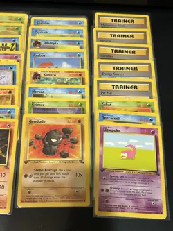 Pokemon FOSSIL 1st Edition Uncommon/Common Complete Set 31/62 LP/NM - Image 4