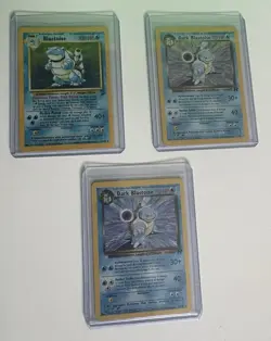 Pokemon TCG WOTC Holo Blastoise + Dark Blastoise Lot 2/130 3/82 20/82 + Non holo - Image 1