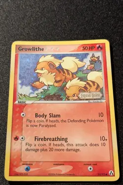 Pokemon EX LEGEND MAKER - #55/92 Growlithe - Reverse Holo - ENG - Lightly Played - Image 4