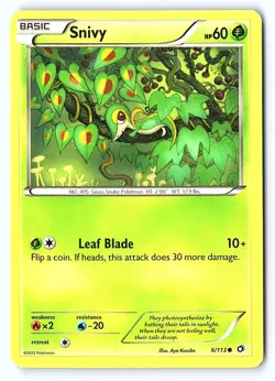 Snivy 6/113 Common Legendary Treasures Pokemon Lightly Played - Image 1