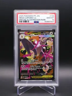 PSA 10 Gem Mint Mega Lopunny EX 2025 Phantasmal Flames SIR 128/094 - Image 1
