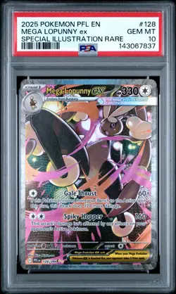 PSA 10 Gem Mint Mega Lopunny EX 2025 Phantasmal Flames SIR 128/094 - Image 2