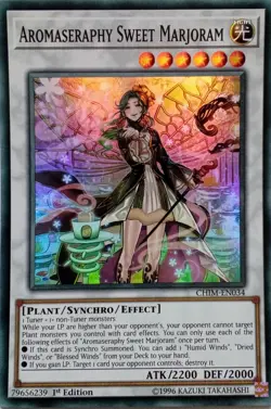 CHIM-EN034 AROMASERAPHY SWEET MARJORAM SUPER RARE 1ST EDITION YuGiOh CARD - Image 1
