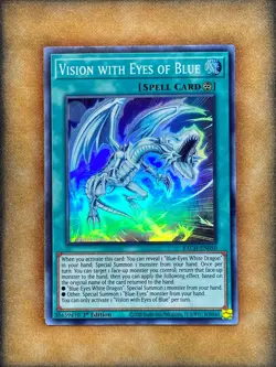 Yugioh Vision with Eyes of Blue BACH-EN050 Super Rare 1st Ed NM - Image 1