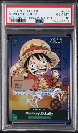 2023 ONE PIECE PROMOS #037 MONKEY D. LUFFY PSA 10 - Image 1