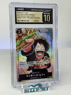 One Piece Luffy Saikyo Jump Promo CGC 10 Pristine - Image 1