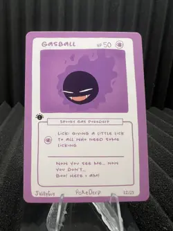 Gasball (Gastly) 22/25 - 1st Edition Pokederp First Print Fan Art - Pokemon - Image 1