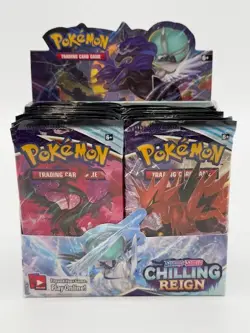 Lot of (36) Pokemon TCG Chilling Reign Booster Packs SEALED w/Box & Acrylic Case - Image 1