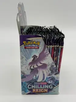 Lot of (36) Pokemon TCG Chilling Reign Booster Packs SEALED w/Box & Acrylic Case - Image 2