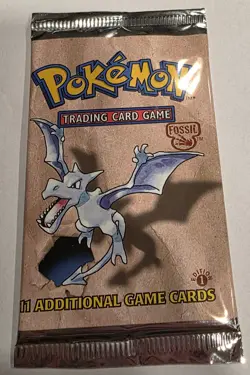 Pokemon 1st Edition Fossil Set Sealed Booster Pack Aerodactyl - Image 2
