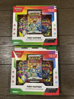 Pokemon First Partner Illustration Collection (Series 1) - Lot of 2 New/Sealed - Image 1