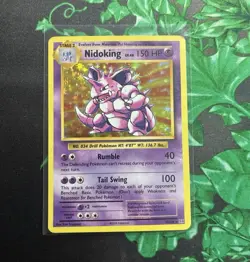 Pokemon TCG Nidoking 45/108 Evolutions Reverse Holo Rare EN 2016 HP 150 - Image 1