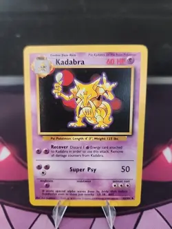 Kadabra 32/102 Pokemon TCG Base Set Unlimited LP - Image 1