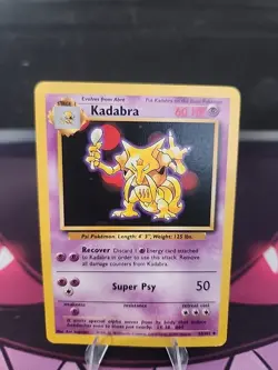 Kadabra 32/102 Pokemon TCG Base Set Unlimited LP - Image 3
