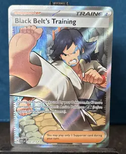 Pokemon Black Belt's Training 255/217 Full Art Holo Supporter Ascended Heroes - Image 1