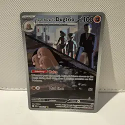Pokemon TCG Team Rocket's Dugtrio Illustration Rare Holo 239/217 EN HP 100 - Image 1