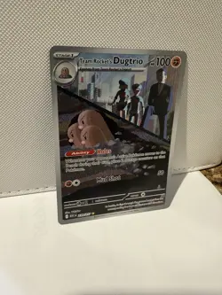 Pokemon TCG Team Rocket's Dugtrio Illustration Rare Holo 239/217 EN HP 100 - Image 2