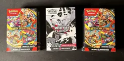 New Sealed Pokemon TCG Booster Bundle Lot 2x Mega Evolution 1x White Flare - Image 1