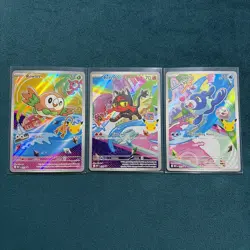 Pokemon TCG First Partner Illustration Collection Series 1 Gen 7 Alola Starters - Image 1