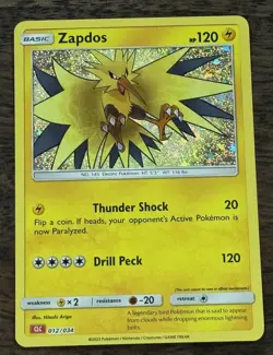 ⚡ Zapdos 012/034 CLC ⚡ Pokemon TCG Classic Collection NM Holo - Image 1