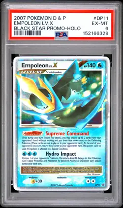 2007 POKEMON DIAMOND & PEARL BLACK STAR PROMO HOLO #DP11 EMPOLEON LV.X PSA 6 - Image 1
