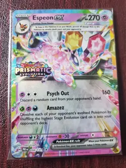 Espeon EX Pokemon Prismatic Evolutions STAMPED Promo 034/131 SEALED - Image 1