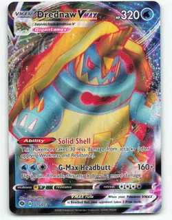 2020 Pokemon, Champion's Path, #15/73 Drednaw VMAX, Holo Ultra Rare - Image 1