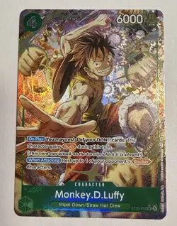 Monkey D. Luffy ST30-012 SR Parallel Start Deck EX ONE PIECE Card NM - Image 1