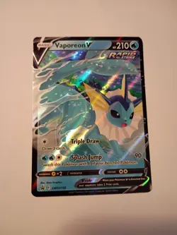 Pokemon TCG - Vaporeon V - SWSH150 Sword & Shield Black Star Promo Card - Image 1