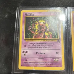 Pokemon TCG Mewtwo 2 Card Lot Base Set Holo & Black Star Promo 14 VTG 1999 WOTC - Image 3