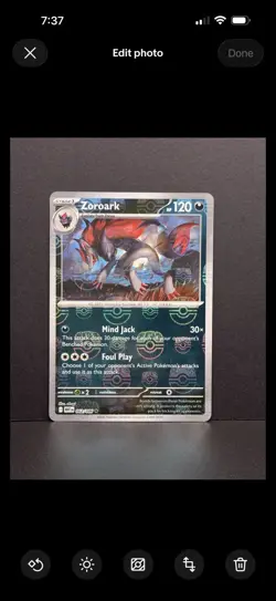 Zoroark 062/086 Master Ball Reverse Holo SV White Flare Pokemon Card Near Mint - Image 3