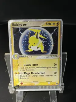 Raichu ex 98/100 EX Sandstorm Holo Damaged Crease Pokemon Card - Image 2