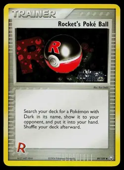 Pokemon Card Rocket's Poke Ball Team Rocket Returns 89/109 Reverse Holo Stamped - Image 1