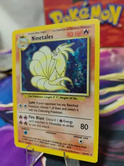 Pokemon TCG Ninetales Base Set Holo Unlimited Rare Card 12/102 WOTC MP - Image 2