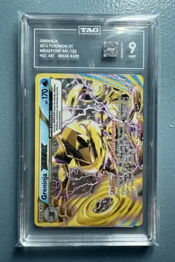 Pokemon TCG Greninja Holo Rare Card Breakpoint 41/122 TAG 9 Mint - Image 1