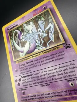 Pokemon TCG - Mewtwo 12 WOTC Black Star Promo - Christopher Rush 1998 - (LP-) - Image 3