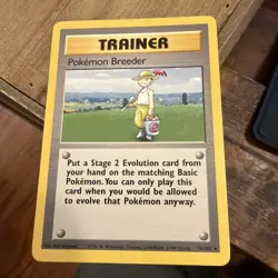 Pokemon Cards: Base Set Rare: Pokemon Breeder 76/102 TCG 1999 WOTC Vintage - Image 1