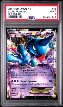 Toxicroak EX Pokemon XY Flashfire 41/106 Ultra Rare PSA 9 Mint #41 - Image 1