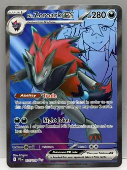 Pokemon N’s Zoroark ex 175/159 Journey Together Full Art Ultra Rare NM - Image 1