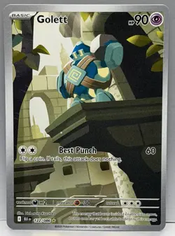 Pokemon Golett IR 122/086 Black Bolt Illustration Rare NM - Image 1