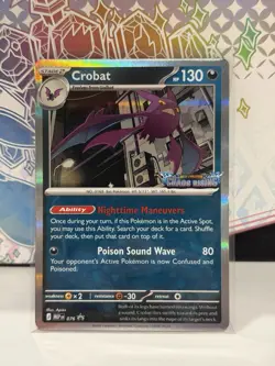 Pokemon Crobat Prerelease Promo 076 Stamp Chaos Rising English - Image 1