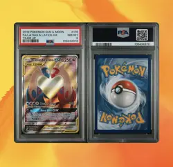 2019 Pokemon Sun & Moon Team Up #170 FA Latias Latios GX PSA 8 NM-MT - Image 1