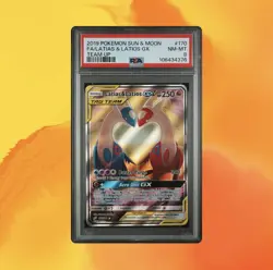 2019 Pokemon Sun & Moon Team Up #170 FA Latias Latios GX PSA 8 NM-MT - Image 2