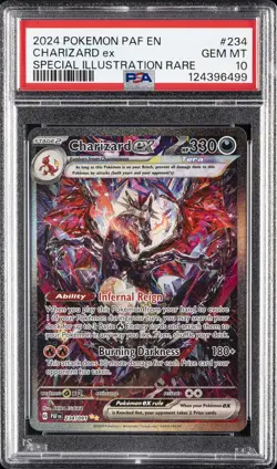 2024 POKEMON PAF EN-PALDEAN FATES SPECIAL ILLUSTRATION RARE CHARIZARD EX PSA 10 - Image 1