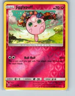 Jigglypuff 134/214 Common Unbroken Bonds Pokemon Reverse Holo Near Mint - Image 1