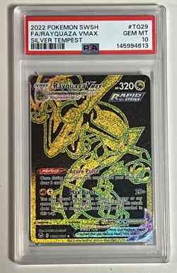 Rayquaza VMAX TG29/TG30 Secret Rare Holo-2022 SWSH Pokemon Silver Tempest PSA 10 - Image 3