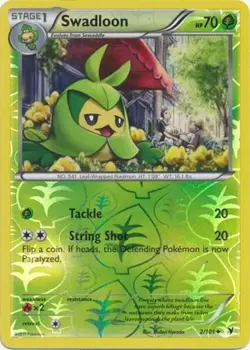 Pokemon Swadloon 2/101 Reverse Holo Noble Victories NM - Image 1