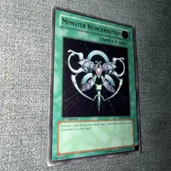 YUGIOH MONSTER REINCARNATION ULTIMATE RARE RDS-EN045 1ST EDITION Moderate PLAYED - Image 3
