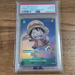 2023 ONE PIECE PROMOS BANDAI CARD GAMES SET #037 MONKEY D. LUFFY PSA 10 - Image 1