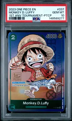 2023 ONE PIECE PROMOS #037 MONKEY D. LUFFY PSA 10 - Image 1